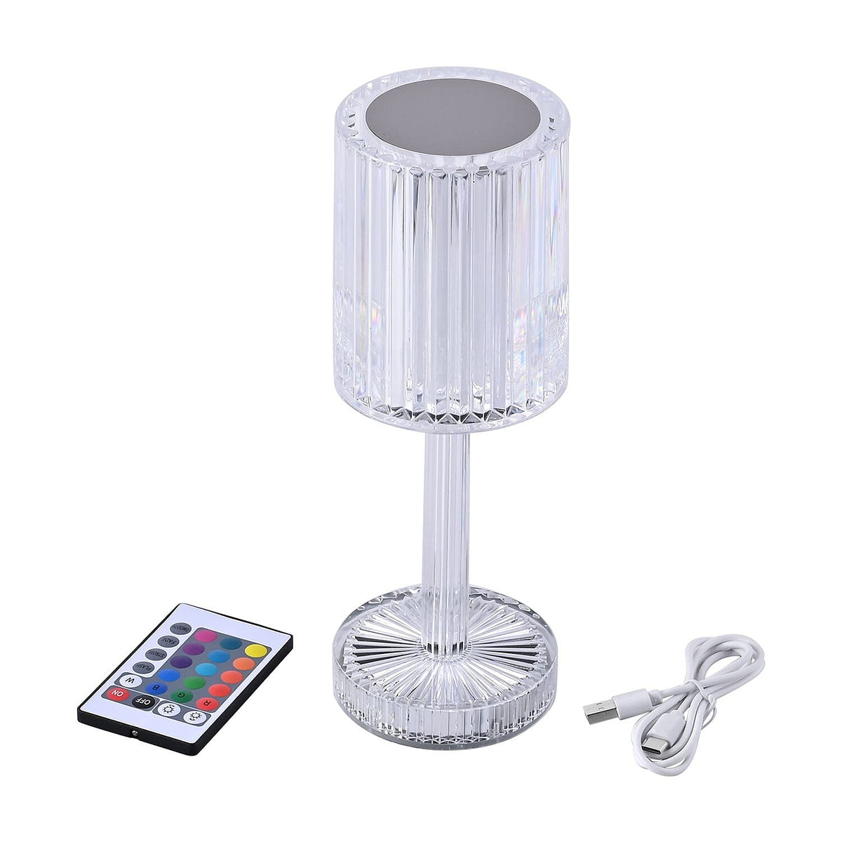 Cordless  Rechargeable Luxury LED Table Lamp - 16 RBG Multi Colour Light Changing Option With Touch Switch &amp; Built-in 800mah Battery 7557097 0