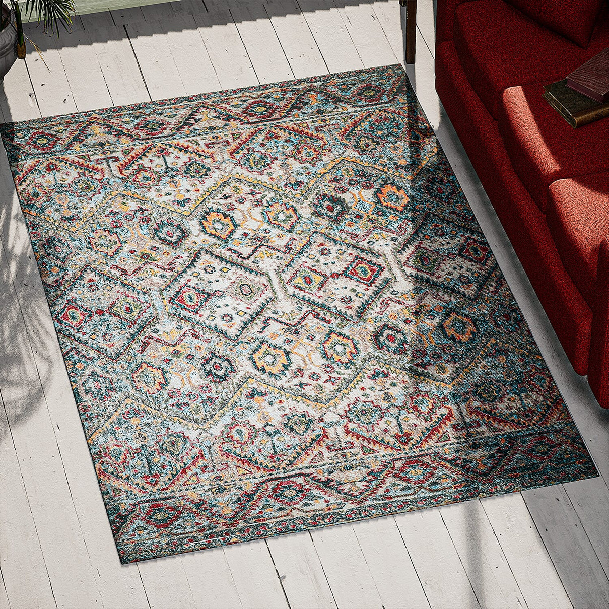 Hand Made Digital Cotton Printed Rug(Size: 120x180 CM) Colour - Grey 7211168 0