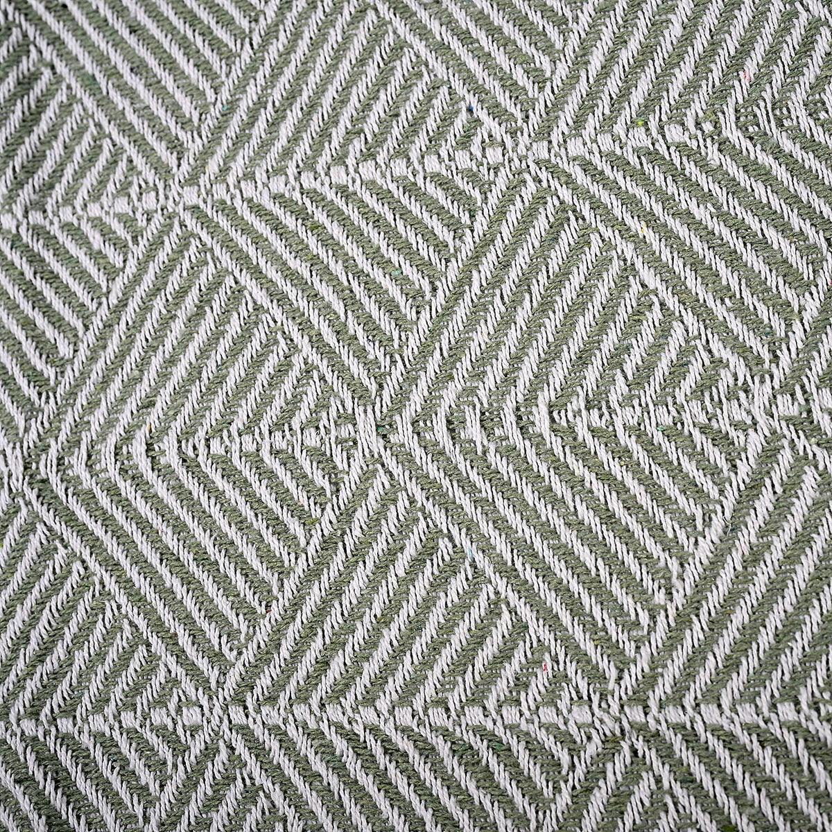 Cotton Chevron Throw Blanket (Size 130x1 cm) - Sage Green &amp; Grey 8129599 7
