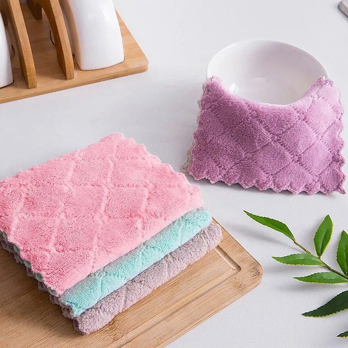 Cotton Cleaning Towel (Size 25x15 cm) - Multi Color 7175090 3