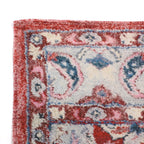Hand Made 100% Cotton Digital Printed Rug (Size 180x120 cm) - Red - White