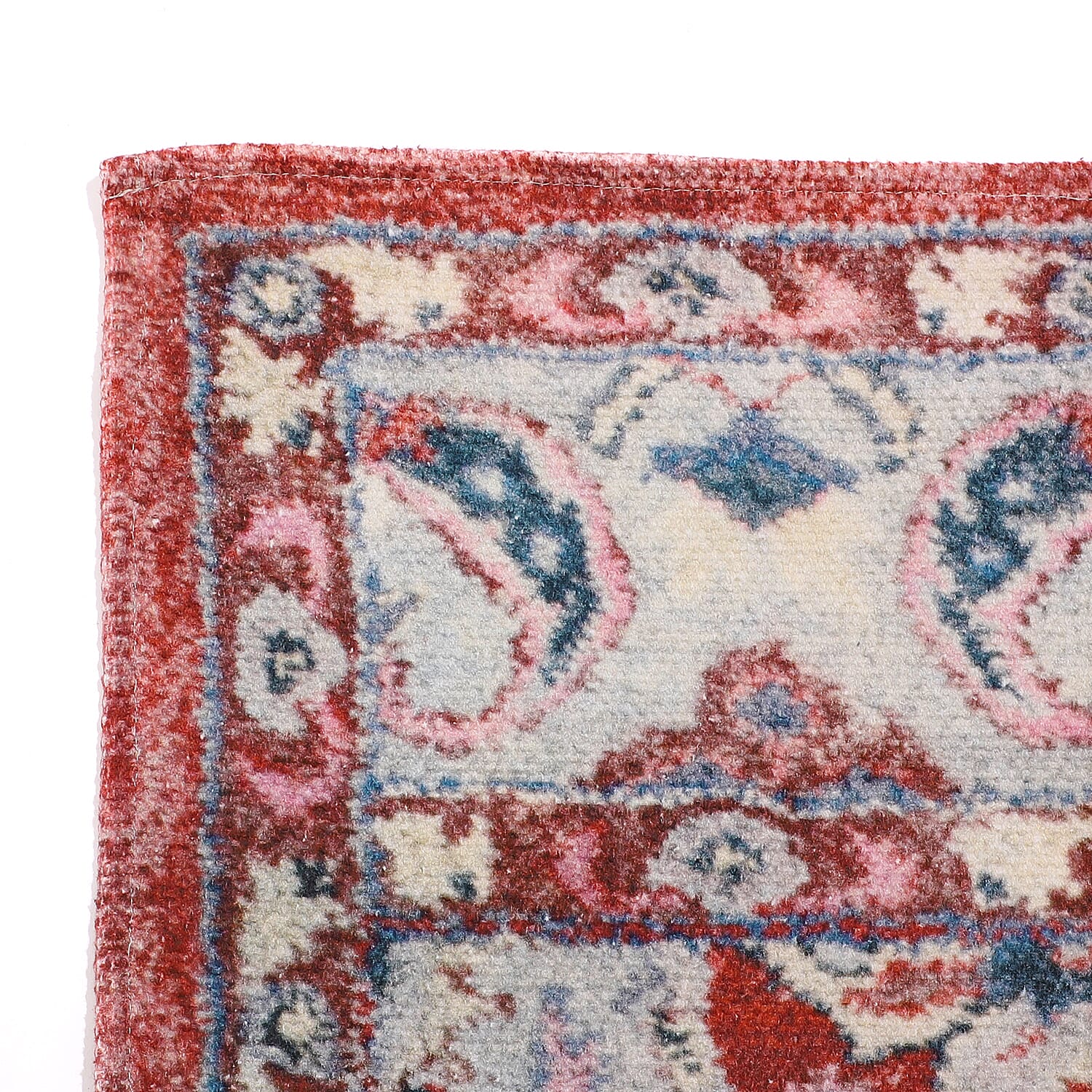 Hand Made 100% Cotton Rug (Size 180x120 cm) - Red &amp; White 7211130 6