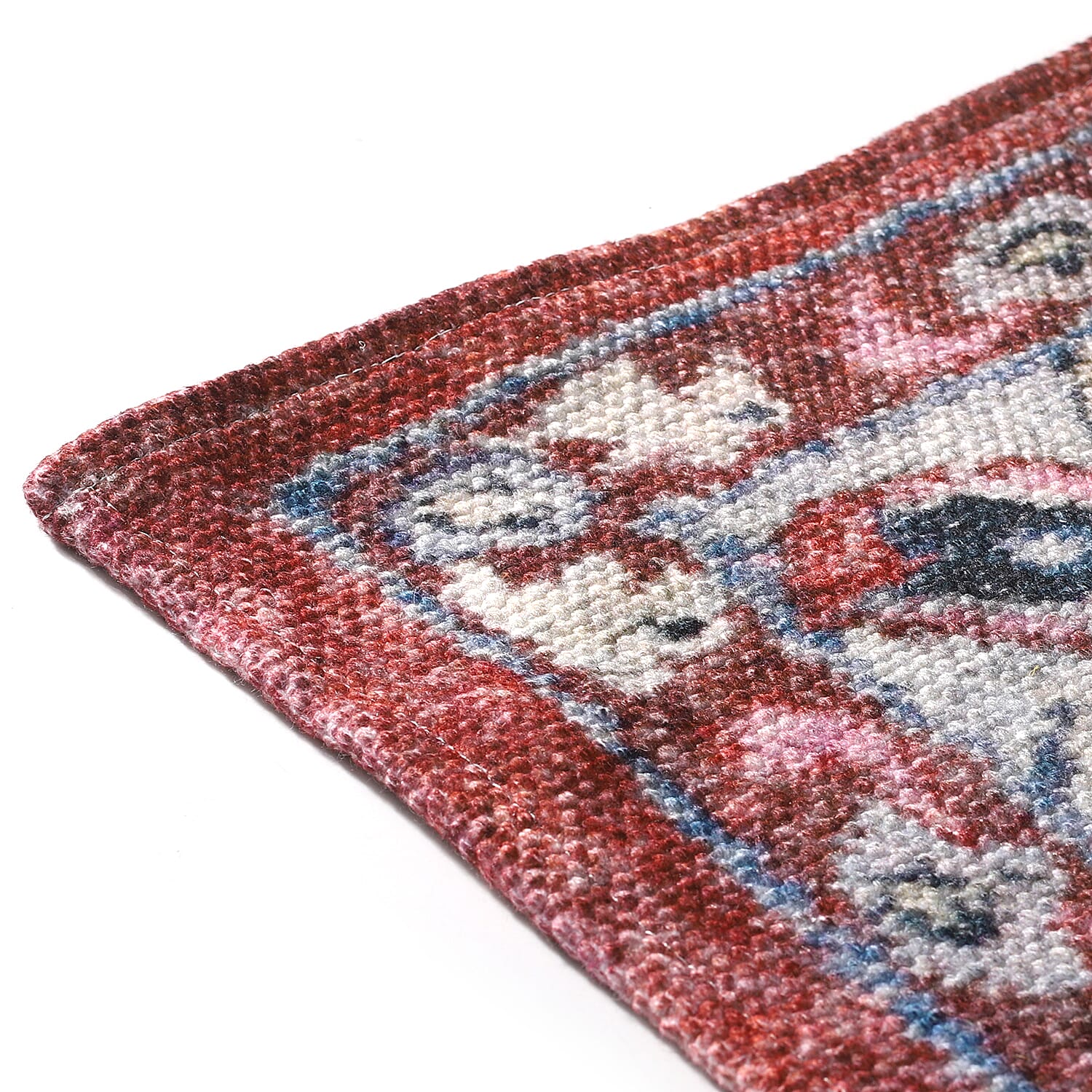 Hand Made 100% Cotton Rug (Size 180x120 cm) - Red &amp; White 7211130 7