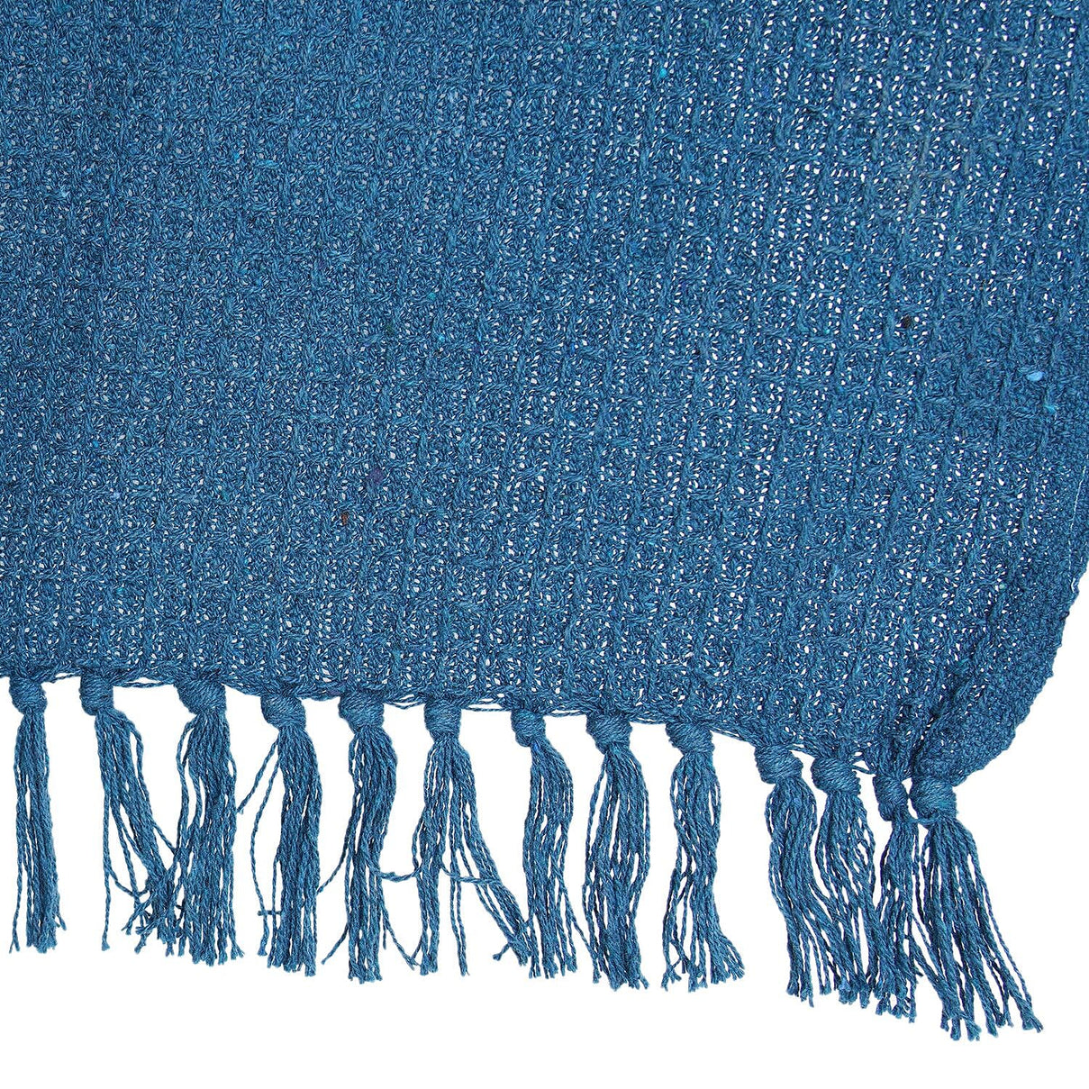Cotton Honeycomb Throw Blanket (Size 131x120 Cm) - Navy 8857752 6