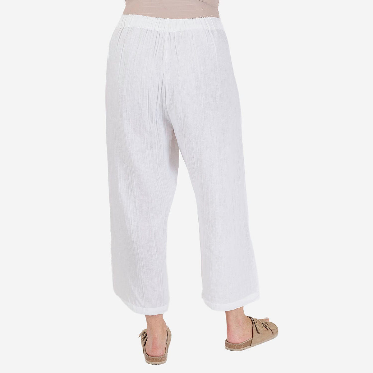 TAMSY Pure Cotton Elasticated Waist Cropped Trouser 7687712 4