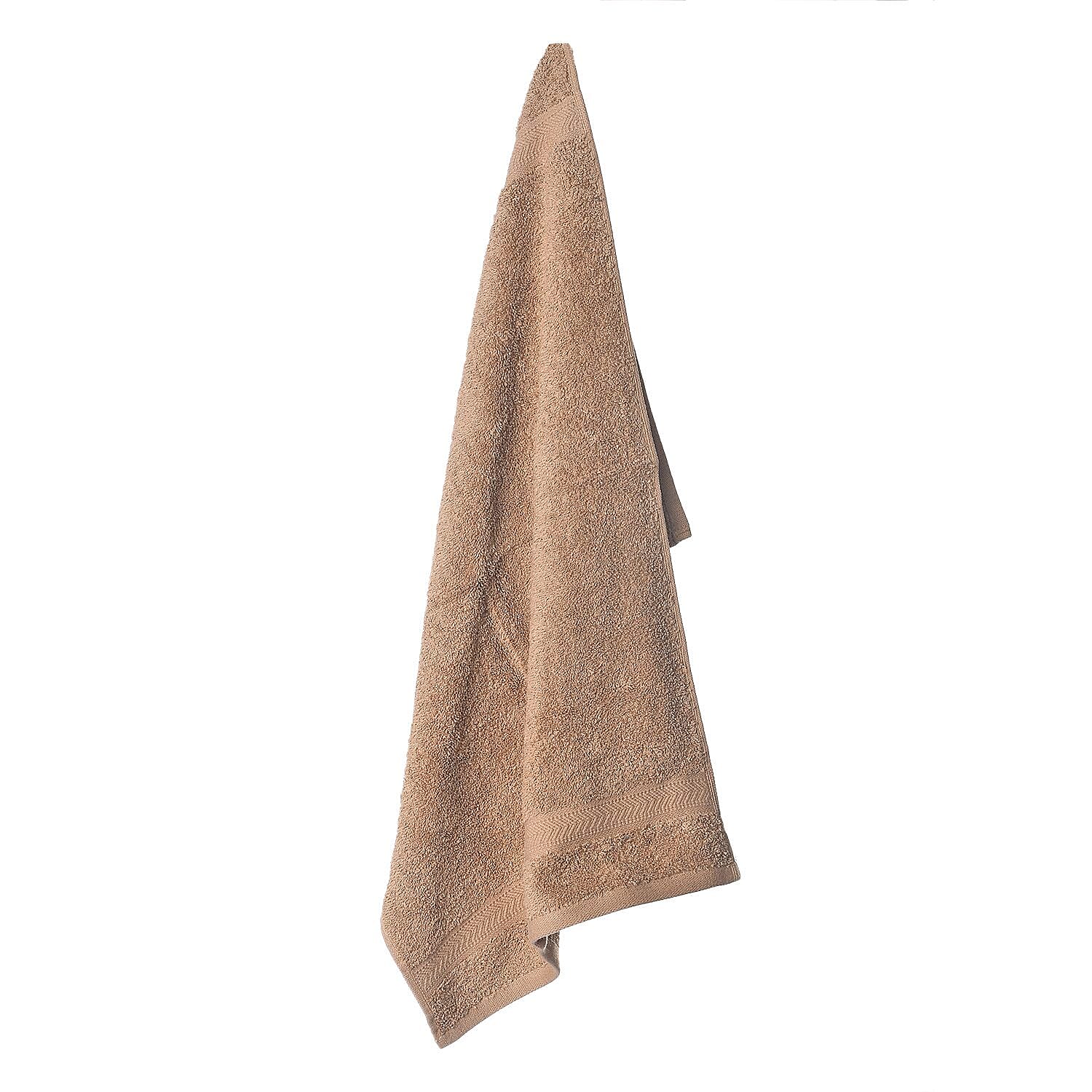 Set of 6 - 100% Cotton Towels - Each of 2 Pieces (Face - 30cm , Hand- 60x40cm , Bath - 140x70cm) - Brown 7576635 10