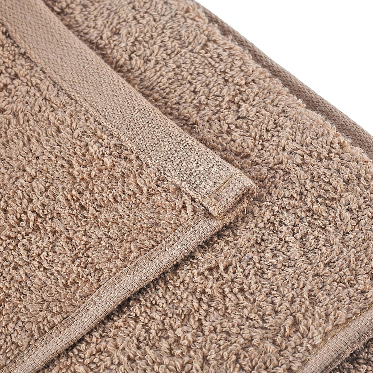 Set of 6 - 100% Cotton Towels - Each of 2 Pieces (Face - 30cm , Hand- 60x40cm , Bath - 140x70cm) - Brown 7576635 9