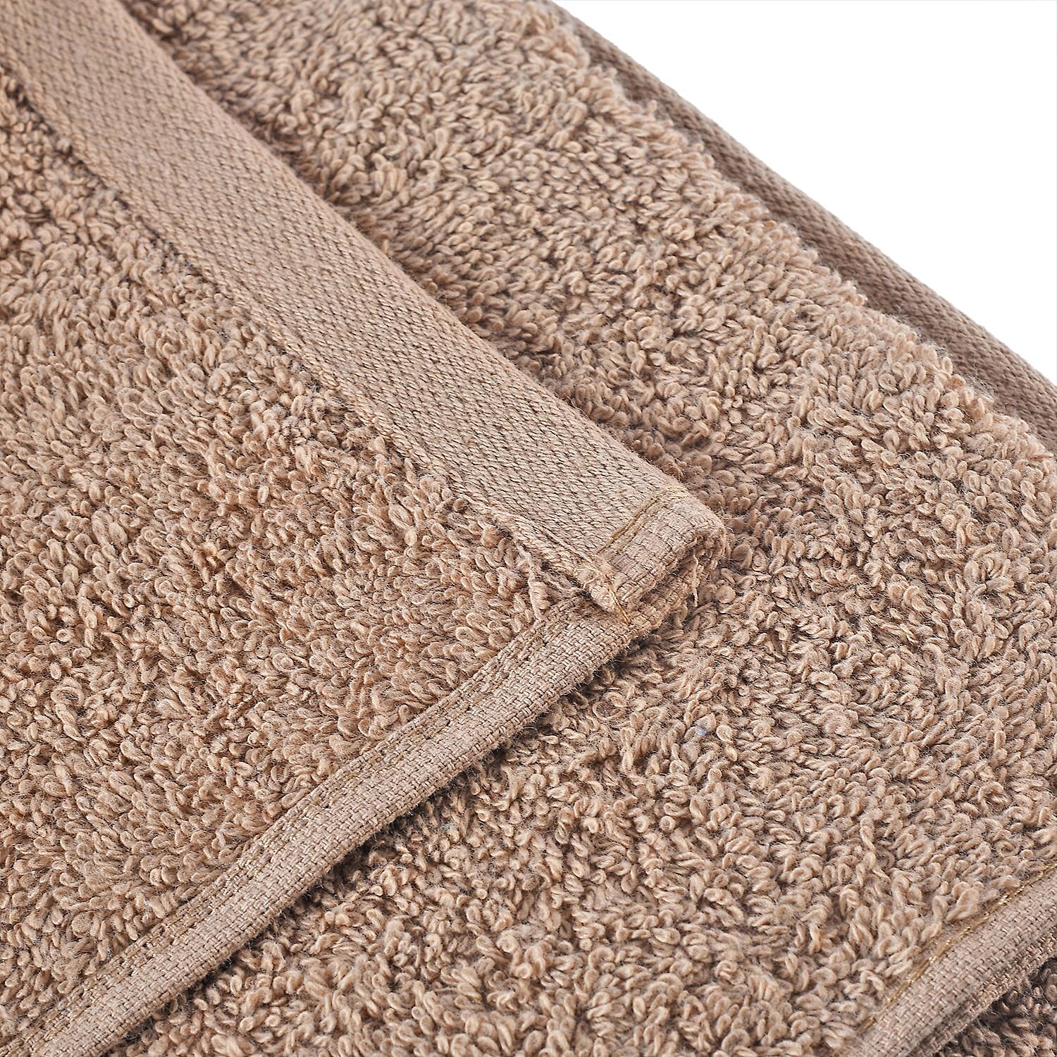 Set of 6 - 100% Cotton Towels - Each of 2 Pieces (Face - 30cm , Hand- 60x40cm , Bath - 140x70cm) - Brown 7576635 9