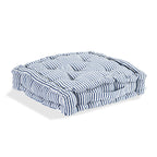 Livmore Set of 2 Cotton Tufted Square Garden Cushions (40 x 40cm) - Blue
