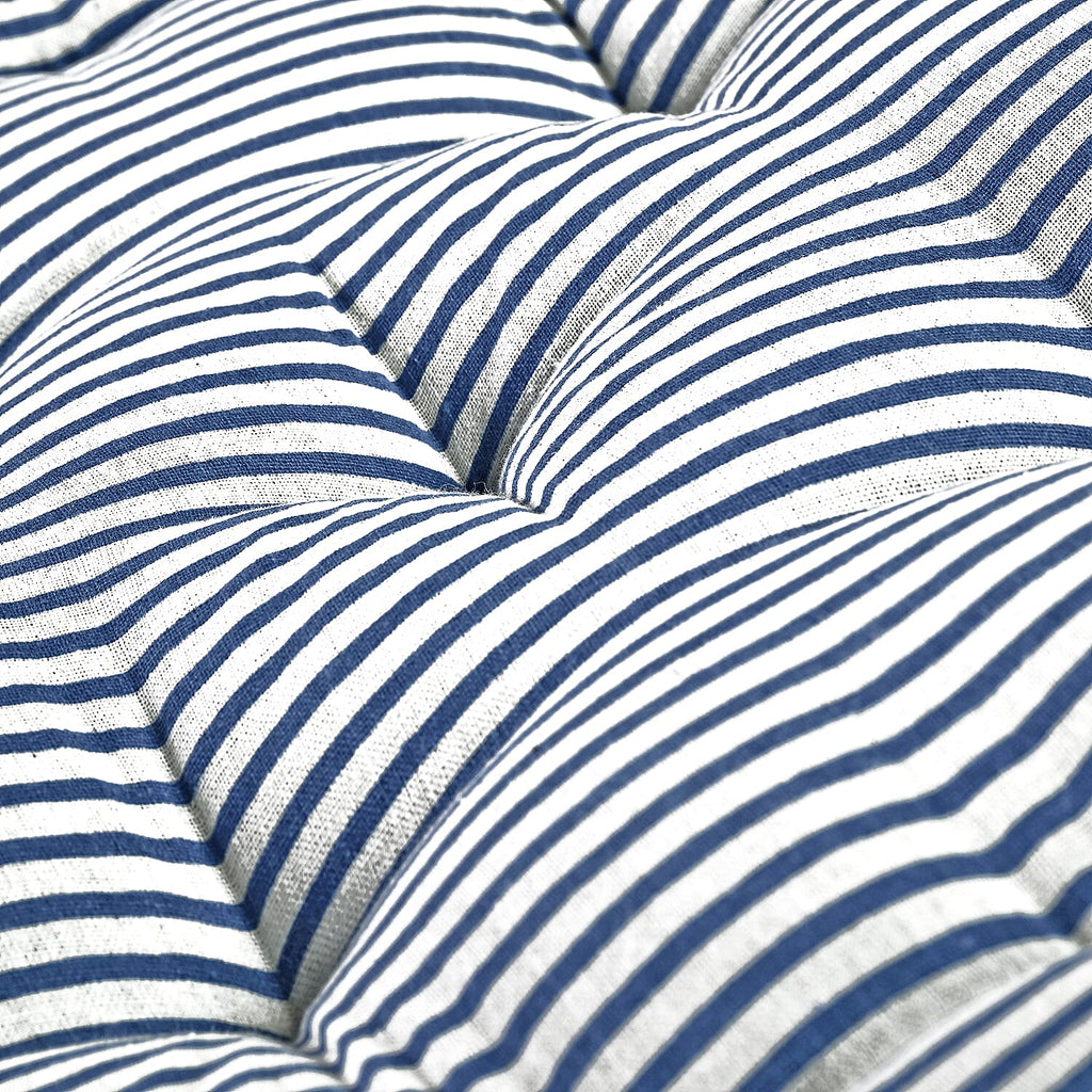 Livmore Set of 2 Cotton Tufted Square Garden Cushions (40 x 40cm) - Blue