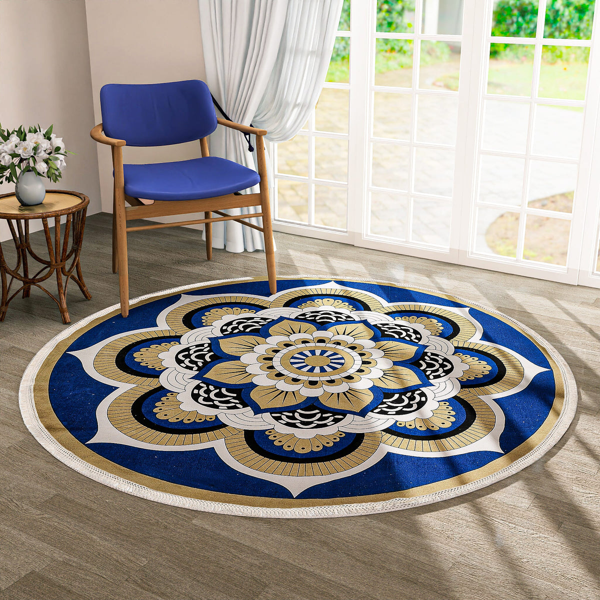 Mandala Print Cotton Rug and Door Mat 8042114 2