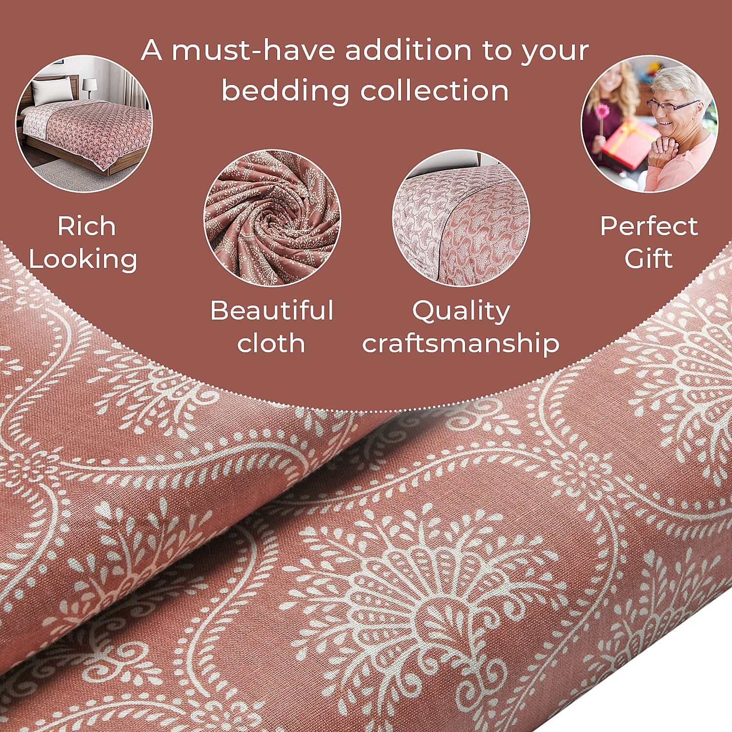 Two-Layer Printed Reversible Cotton Throw Blanket 7771347 7