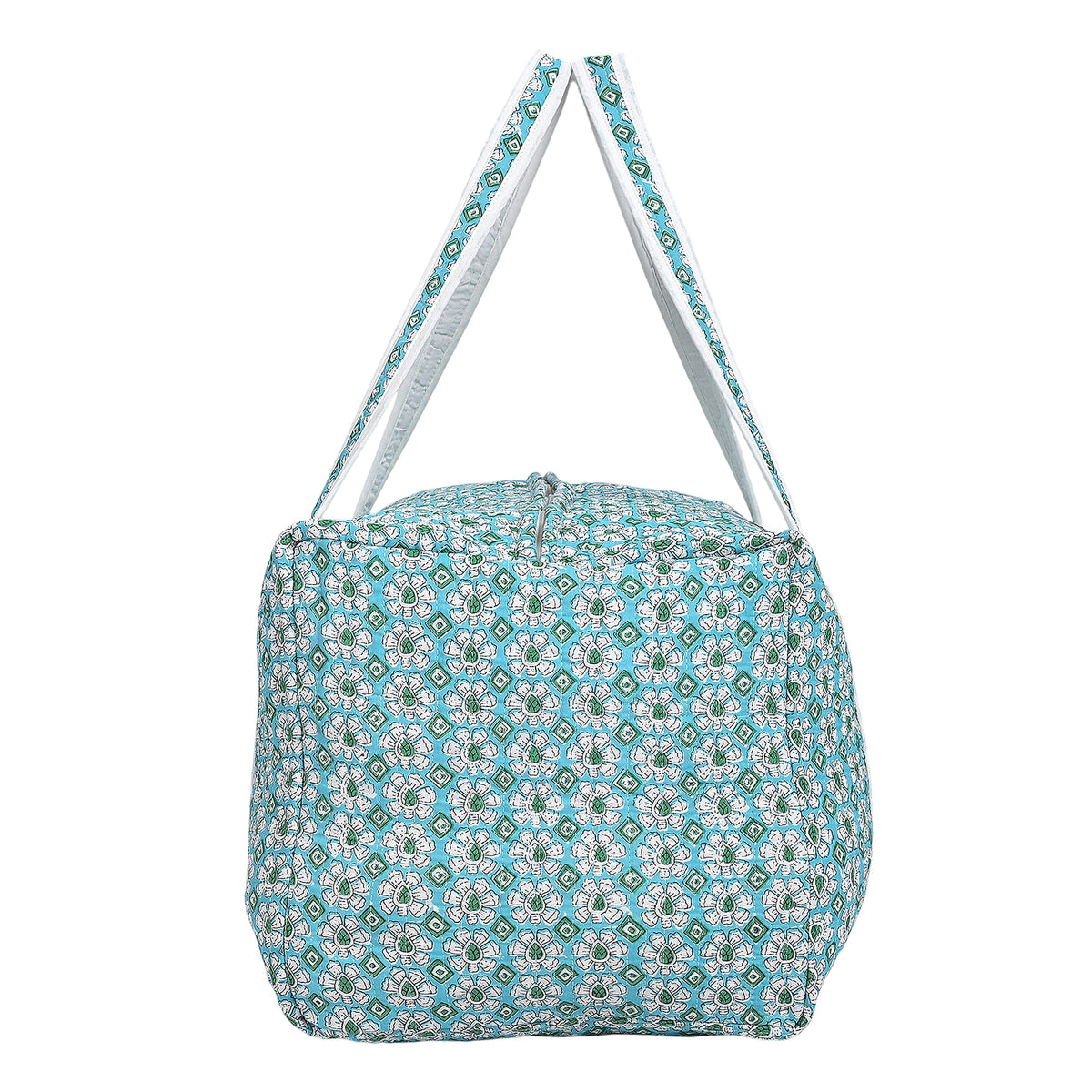 Cotton Quilted Travel Bag with Zipper Closure V32536742 3