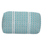 Cotton Hand - Block Floral Print Quilted Travel Duffel Bag - Turquoise Green & White