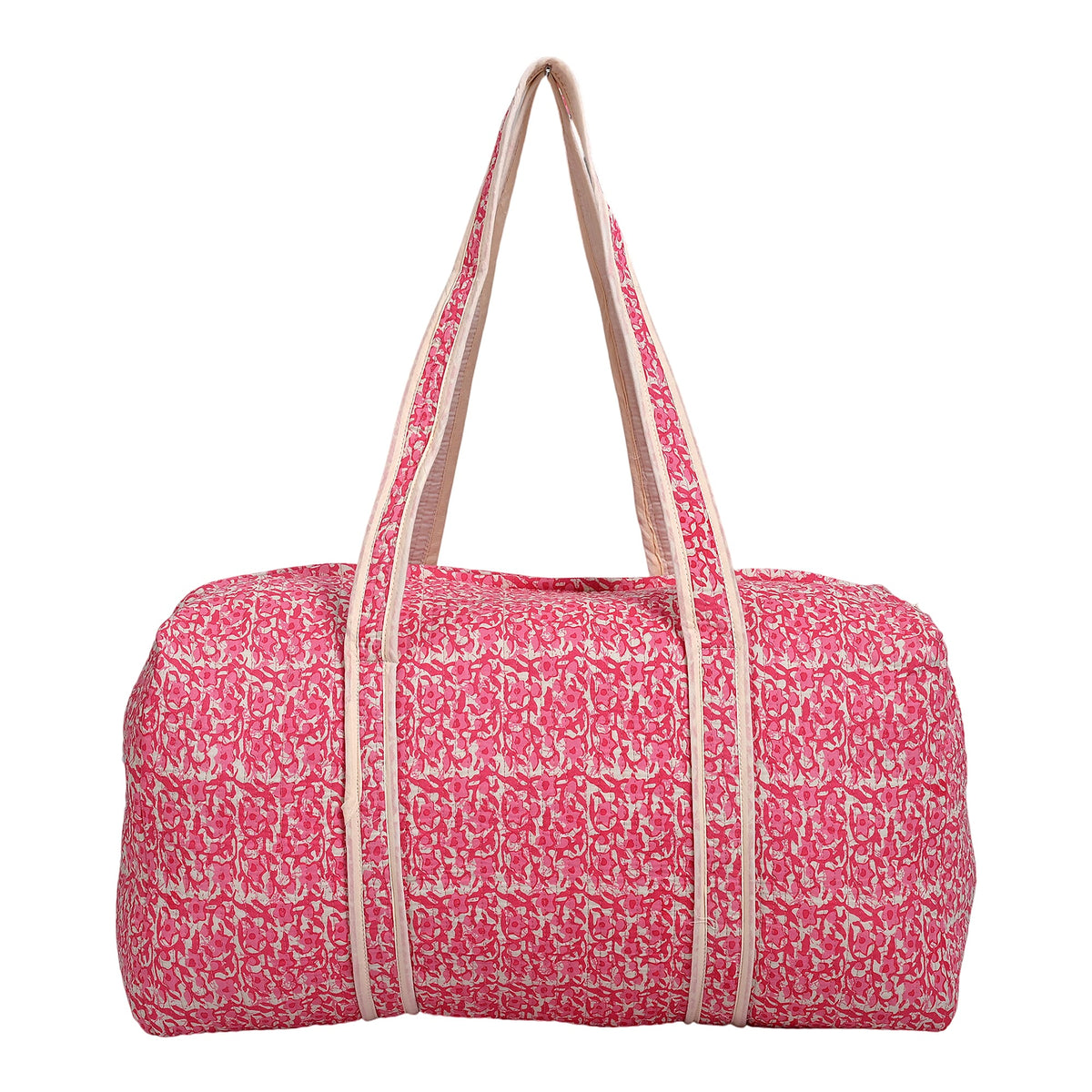 Cotton Quilted Travel Bag with Zipper Closure V32530415 0