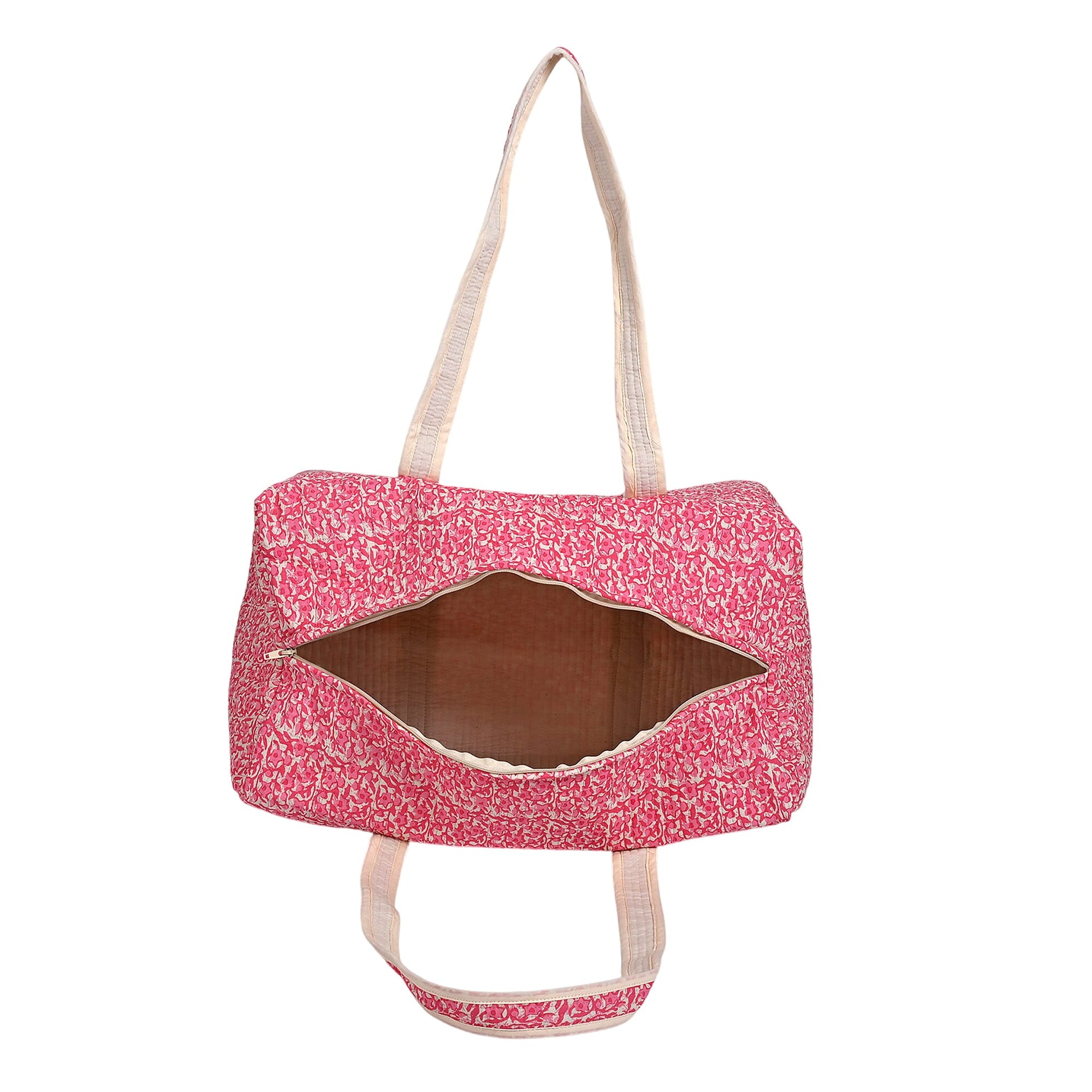 Cotton Quilted Travel Bag with Zipper Closure V32530415 7
