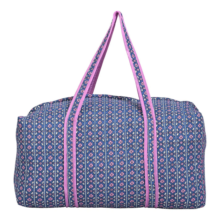 Cotton Quilted Travel Bag with Zipper Closure 8086594 1