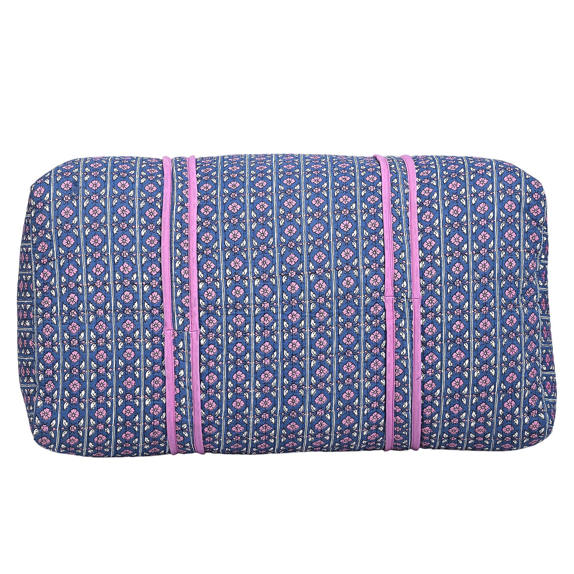 Cotton Quilted Travel Bag with Zipper Closure V32513556 4