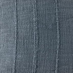 Solid Woven Cotton Slub Throw Blanket (218x152 cm) with Cushion Cover (Size 45x45 cm) - Blue