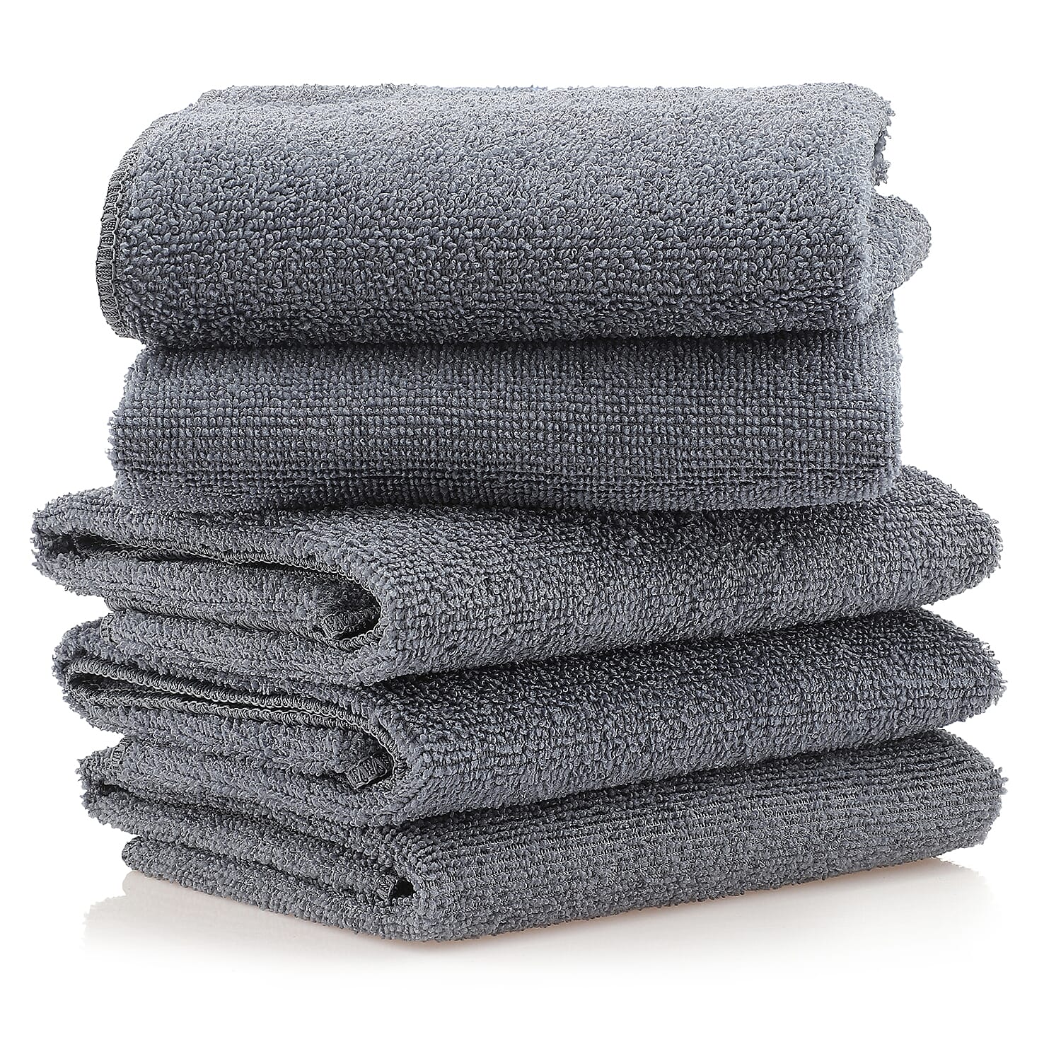 Set of 10 Micro Terry Dish Cloth - Blue and Grey 7663177 6