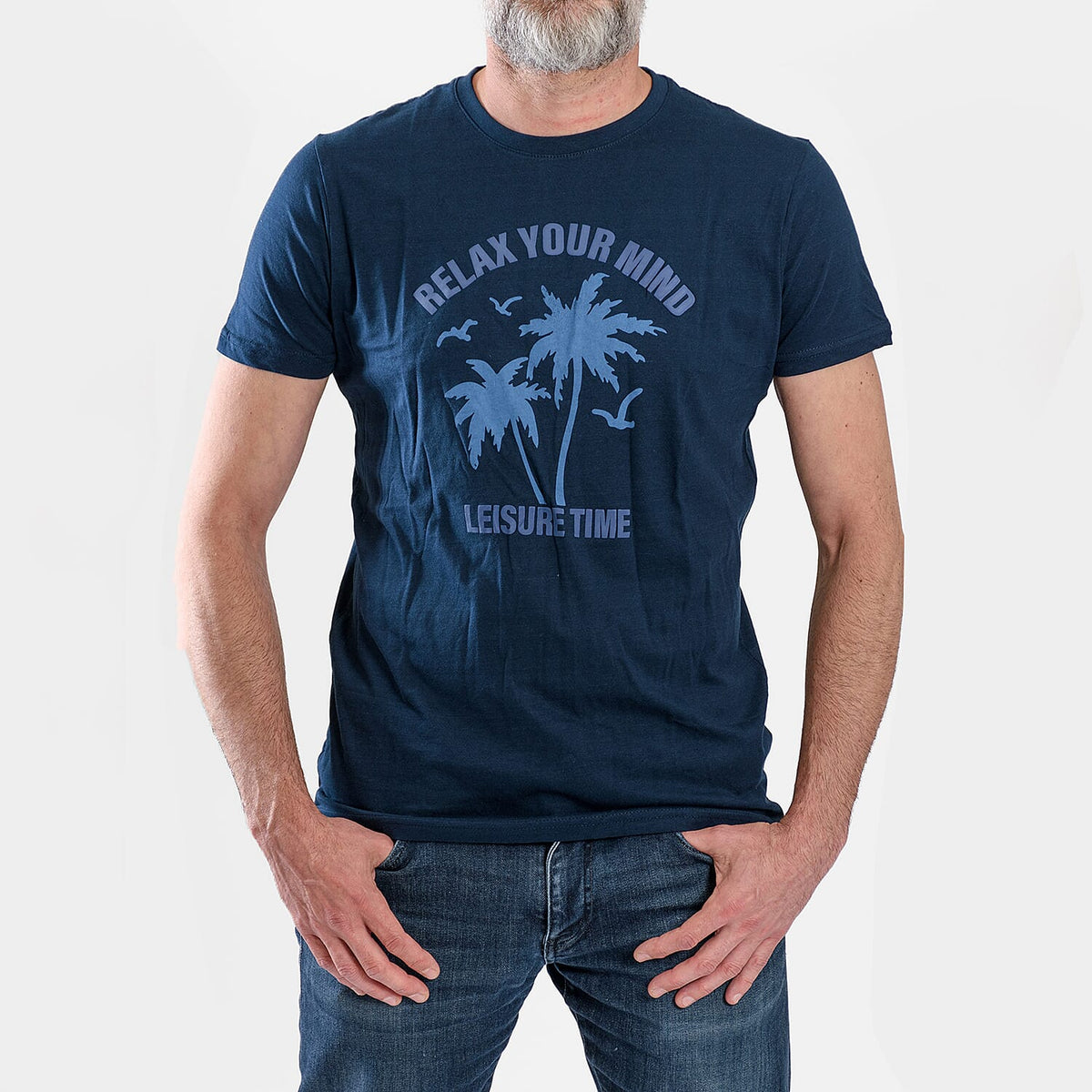 Mens Round Neck T-Shirt V32608643 3