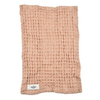 The Organic Company Closeout - 3 Piece Set - Big Waffle Bath Mat, Big Waffle Hand Towel - Big Waffle Cloth - Rose