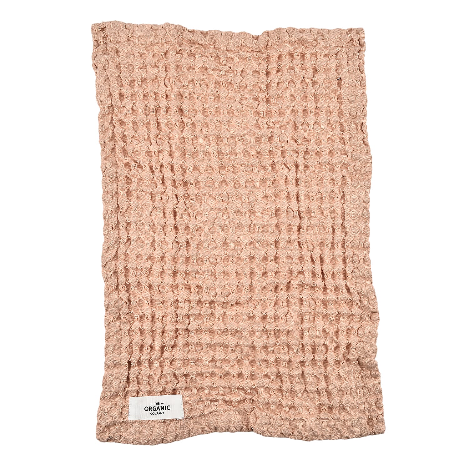 The Organic Company Closeout - 3 Piece Set - Big Waffle Bath Mat, Big Waffle Hand Towel &amp; Big Waffle Cloth - Rose 7578087 1