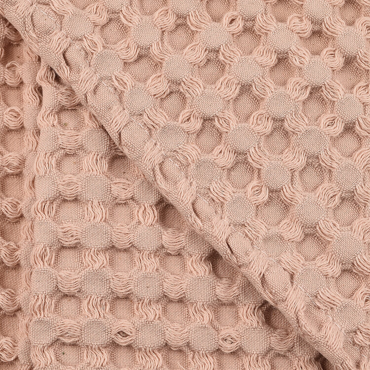 The Organic Company Closeout - 3 Piece Set - Big Waffle Bath Mat, Big Waffle Hand Towel &amp; Big Waffle Cloth - Rose 7578087 5