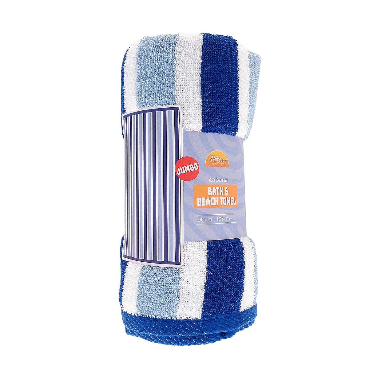 Country Club Jacquard Blue Stripe Design Jumbo Bath and Beach Towel (165x90cm) 8196754 0