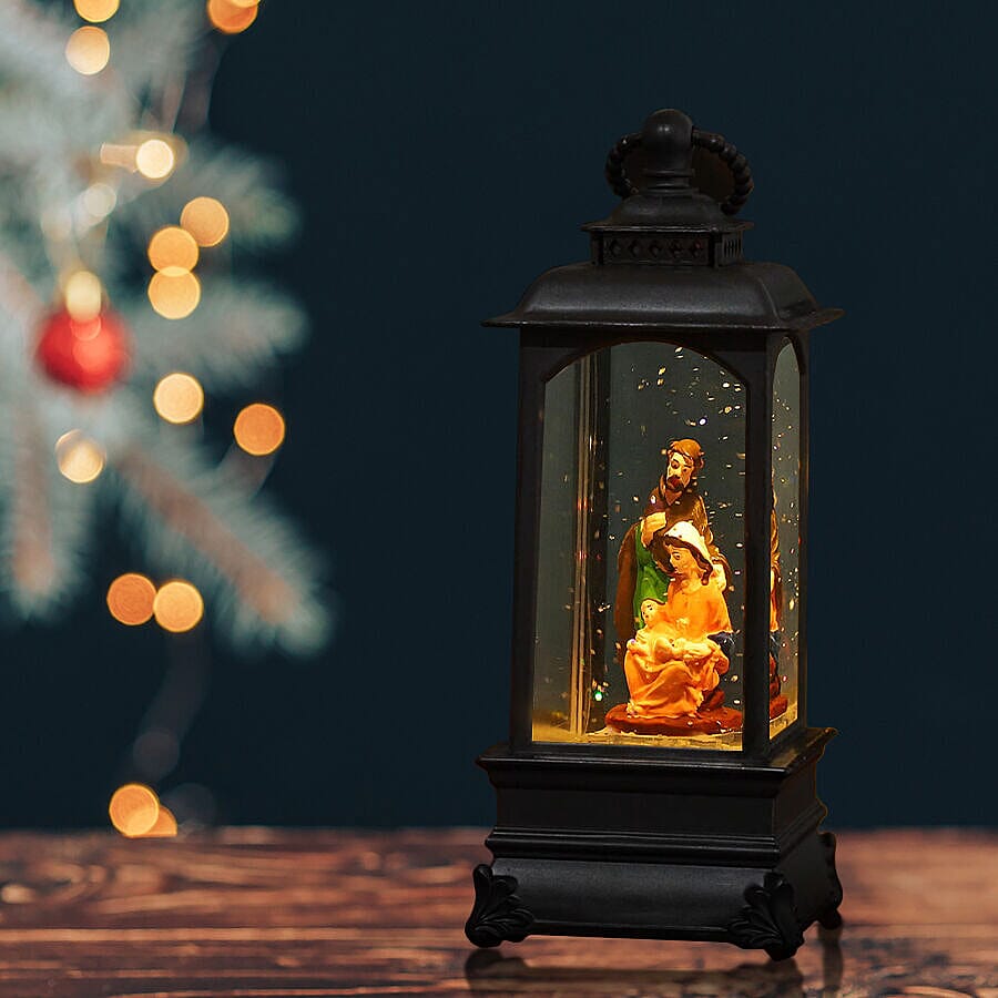 Couple Lantern with Glitter and Warm Light - Black 7370191 0