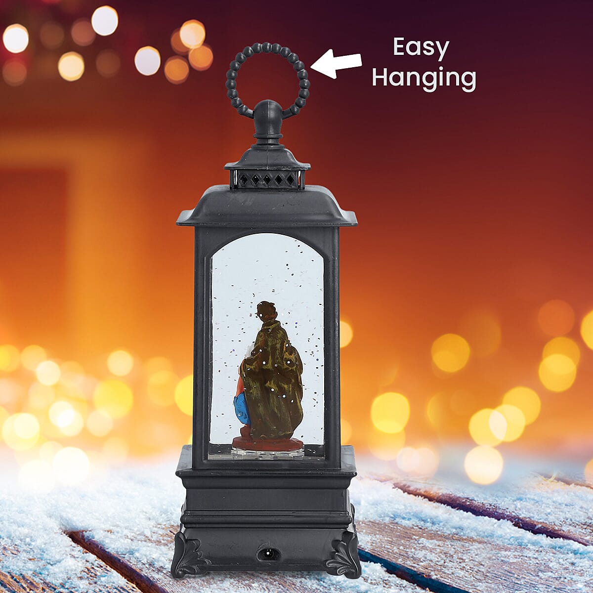 Couple Lantern with Glitter and Warm Light - Black 7370191 6