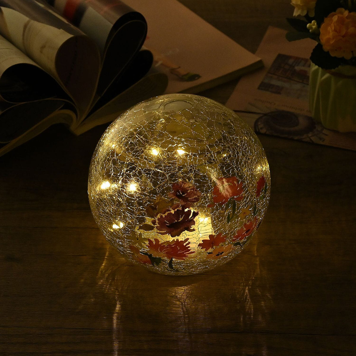 Cracked Glass Sphere Table Lamp 7578021 2