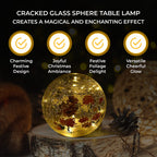 Cracked Glass Spher Table Lamp