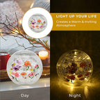 Cracked Glass Spher Table Lamp