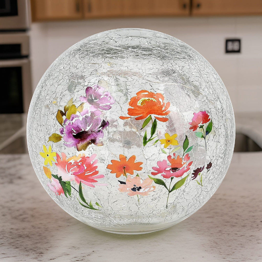Cracked Glass Spher Table Lamp