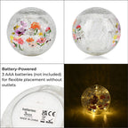 Cracked Glass Spher Table Lamp