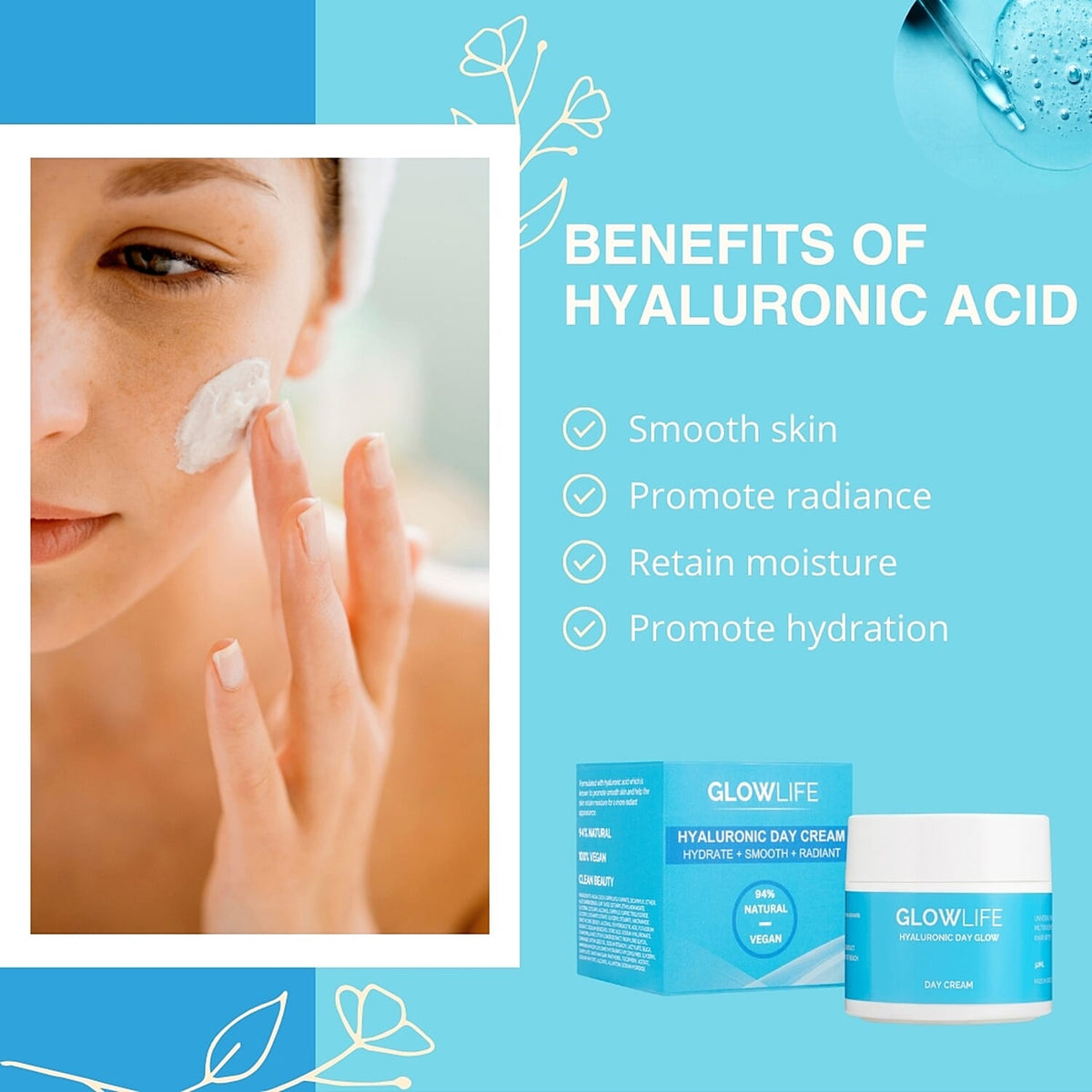 Glowlife Hyaluronic Day Cream 50ml 7675670 1