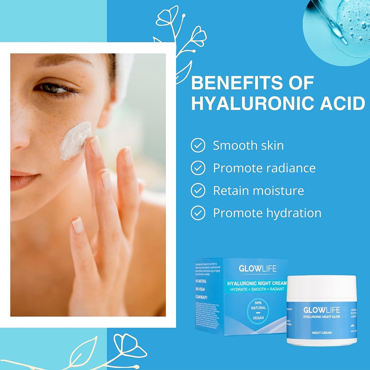 Glowlife Hyaluronic Night Cream 50ml 7675671 1