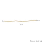 One Time Closeout - Cream Pearl Finest Austrian Crystal Beads Bracelet (Size - 7.5) in Platinum Overlay Sterling Silver