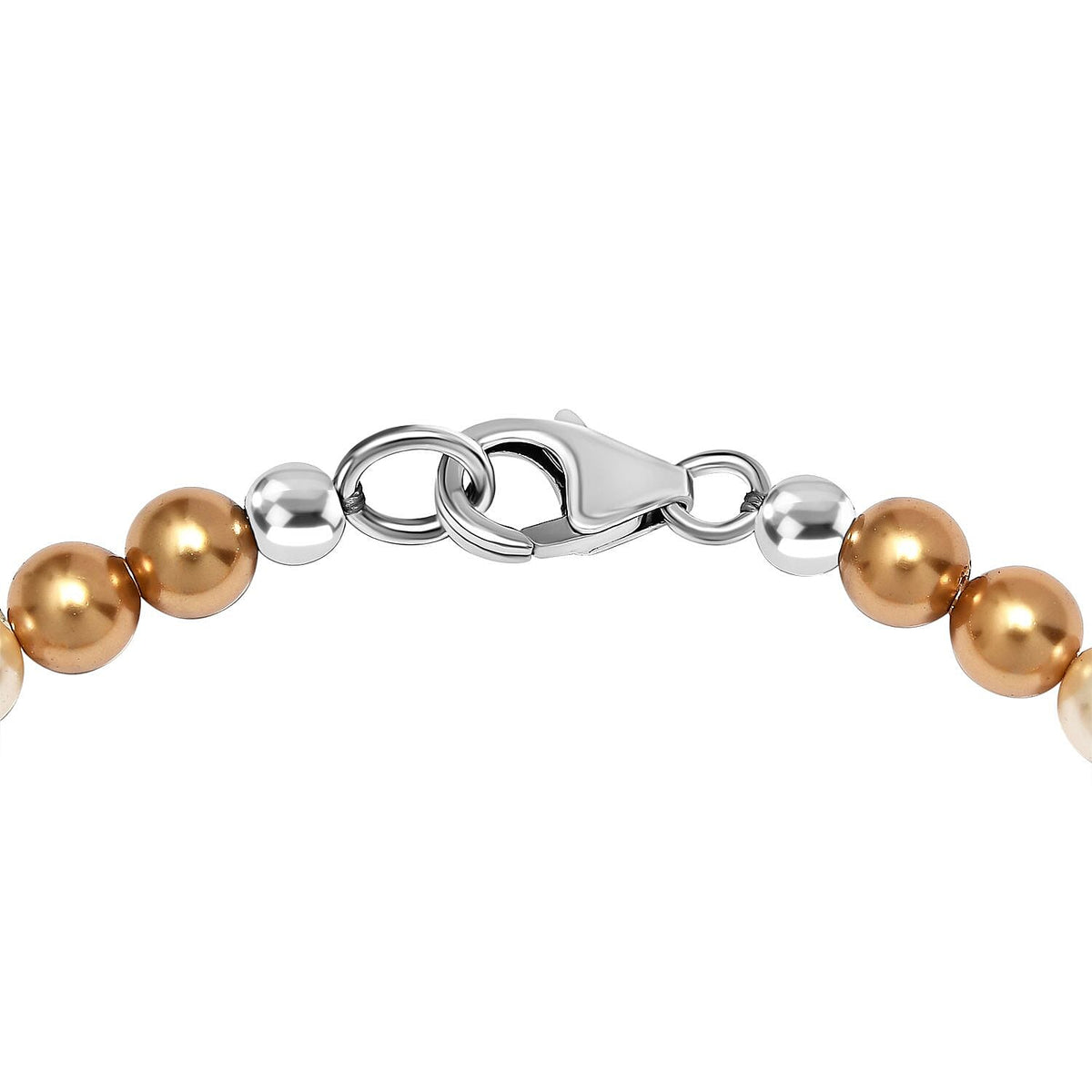 Creamrose Austrian Crystal&amp; Multi Gemstone Bracelet (Size - 7.5) in Platinum Overlay Sterling Silver 7671315 3