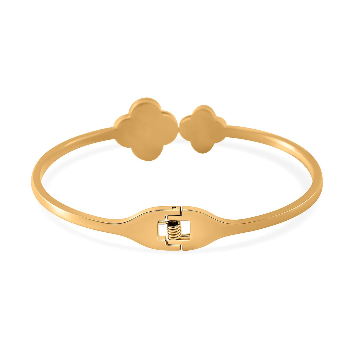 Designer Inspired- Created Malachite Bangle in Yellow Tone (Size - 7) 7929855 4