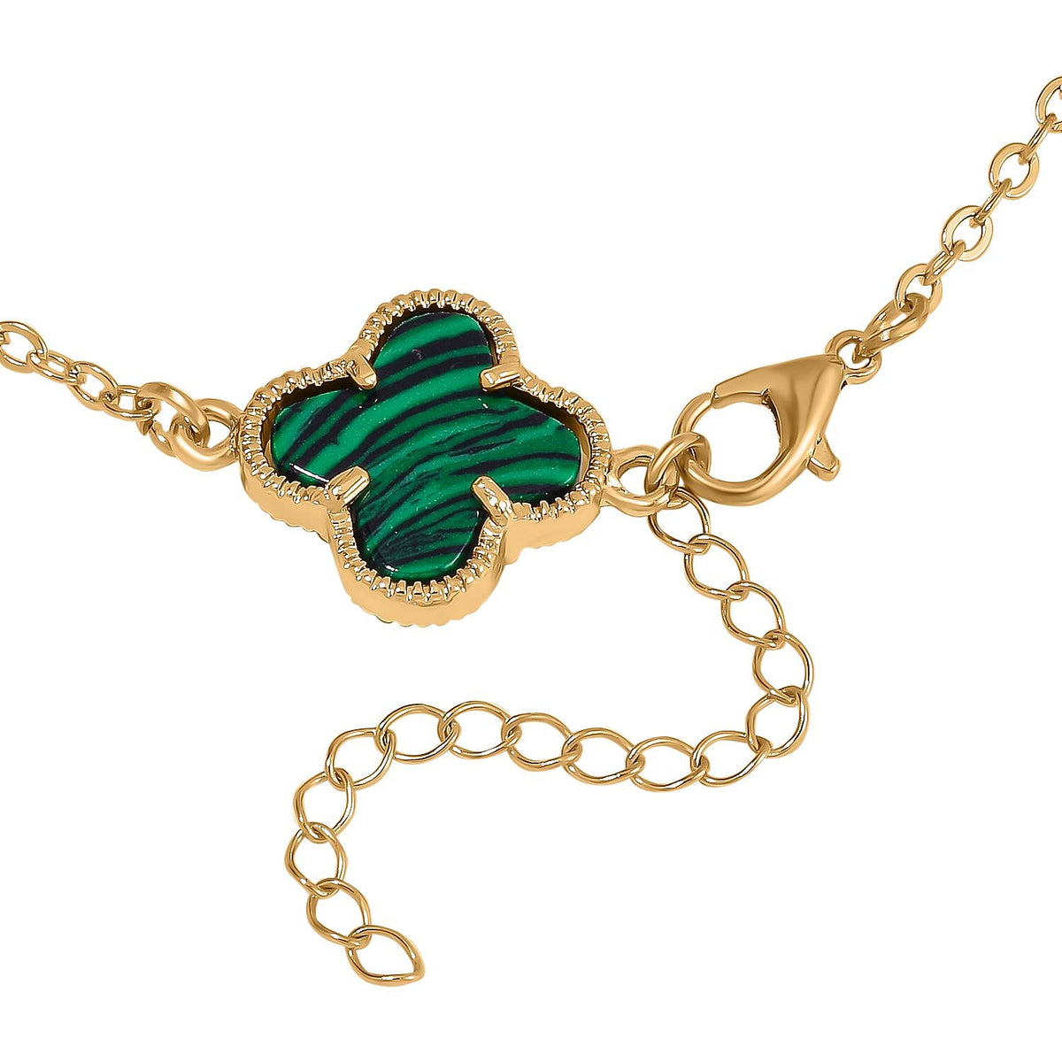 Designer Inspired - Malachite Plum Blossom Bracelet (Size - 7.5-2 EXT)  8.00 Ct. 8279021 4