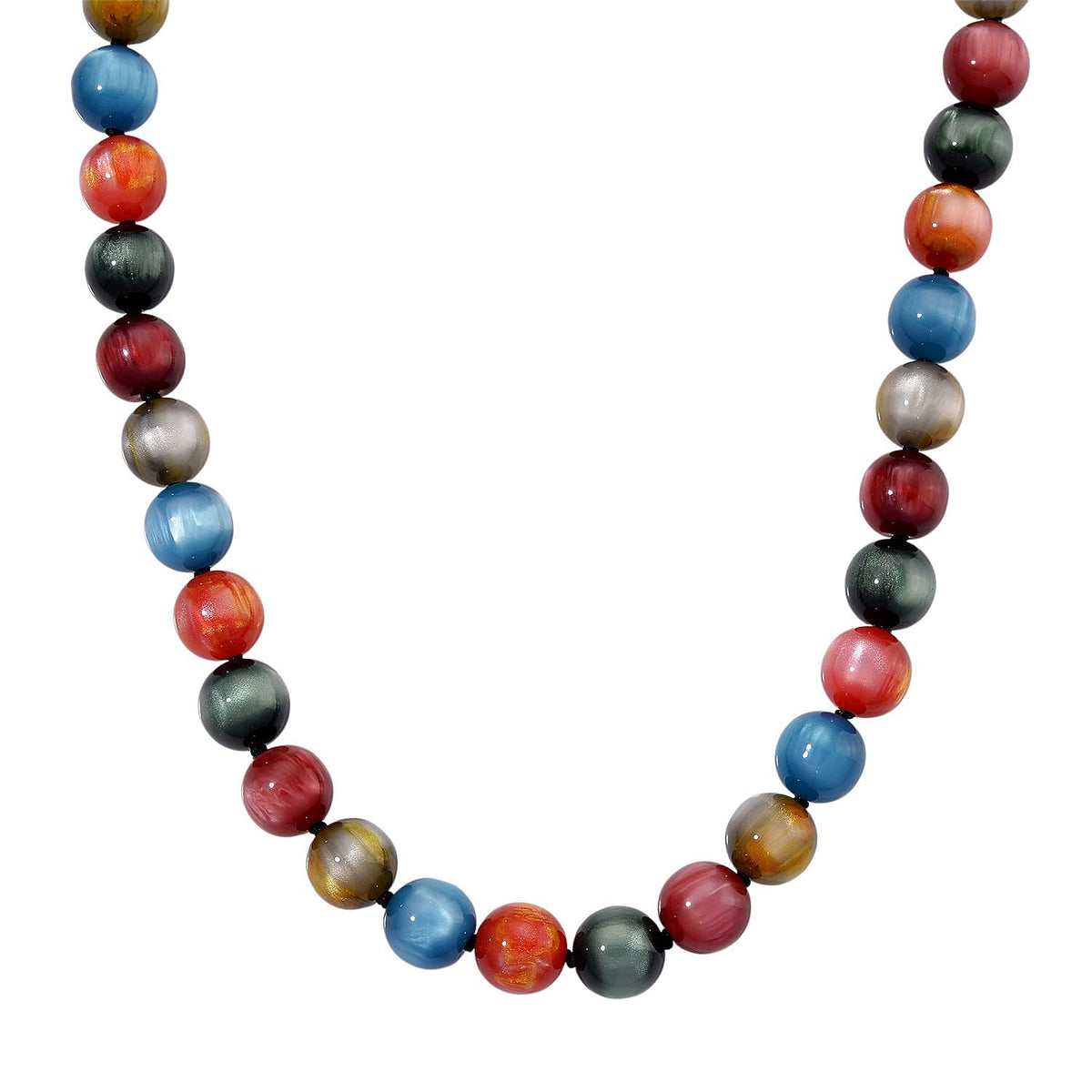 Multi Coloured Cats Eye Style Necklace with Lobster Clasp (Size 18-20) 340.00 Ct. 8199631 0