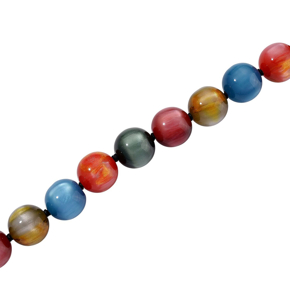 Multi Coloured Cats Eye Style Necklace with Lobster Clasp (Size 18-20) 340.00 Ct. 8199631 3