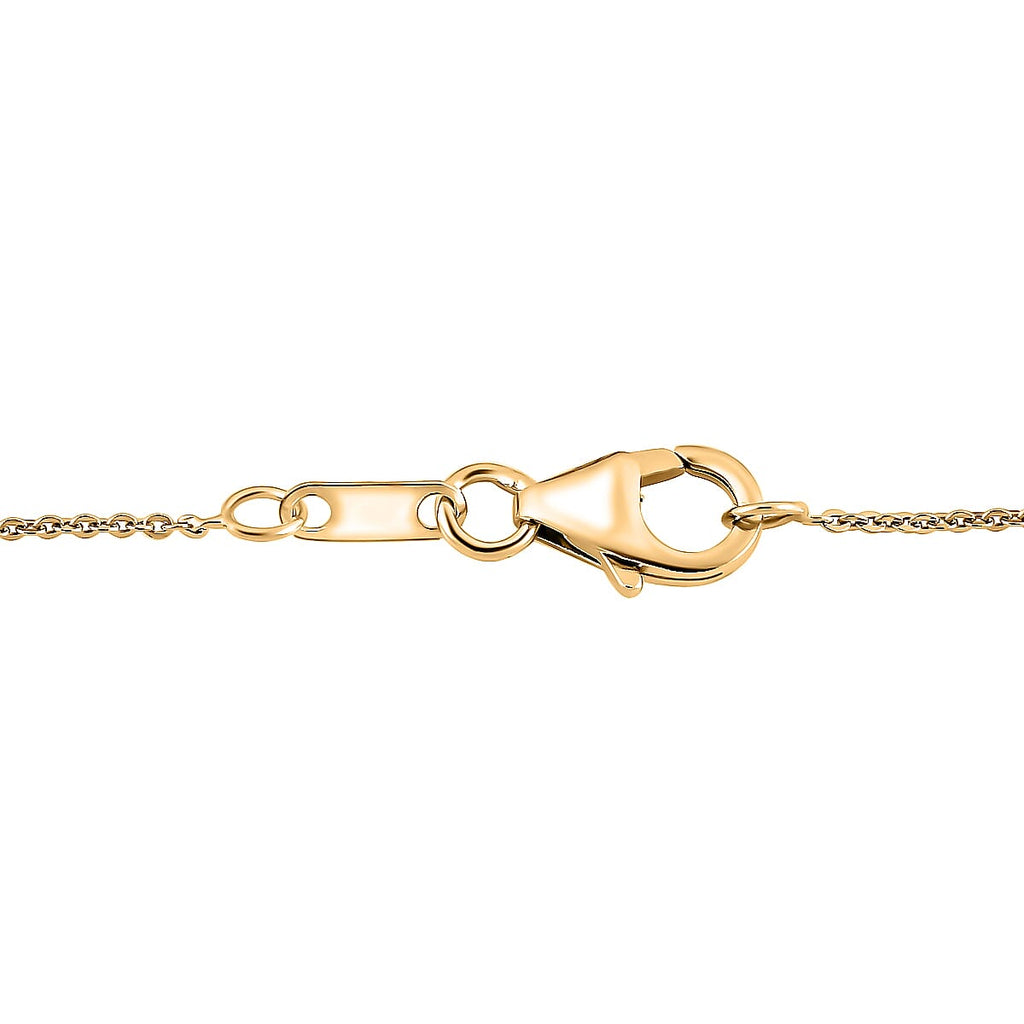 Crimson Fire Opal Pendant with Chain (Size 20) in Yellow Gold Overlay Sterling Silver