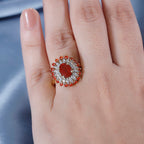 Salamanca Fire Opal & White Zircon in 18K YG Vermeil Sterling Silver 2.33 ct