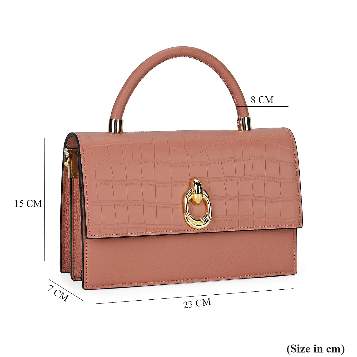 Croc-Embossed Genuine Leather Crossbody Bag 7726063 11