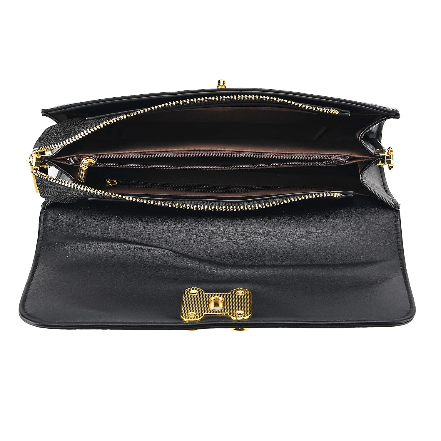 Crocodile Skin Embossed Pattern Two-Tone Wallet Crossbody Bag with Chain Strap V32352603 6