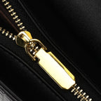 Crocodile-Embossed Pattern Two-Tone Wallet Crossbody Bag with Chain Strap