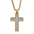 Cross Necklace (Size - 24 - 2 Ext) in Yellow Gold Tone